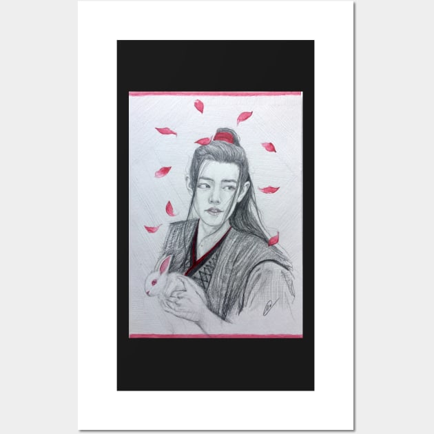 Wei Wuxian (The Untamed) pencil drawing Wall Art by dangerbeforeyou